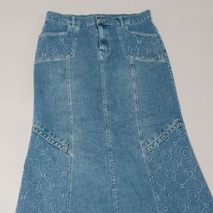 Long Denim Skirt